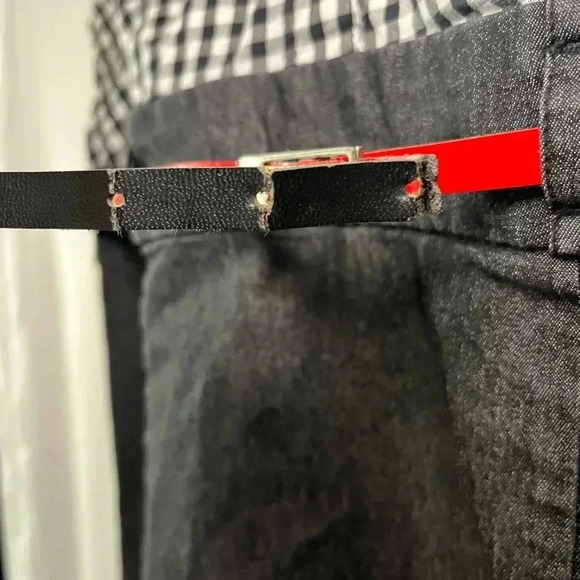 Vintage Guess Jeans Belted Gingham & Denim Dress Size 13 - Picture 10 of 12